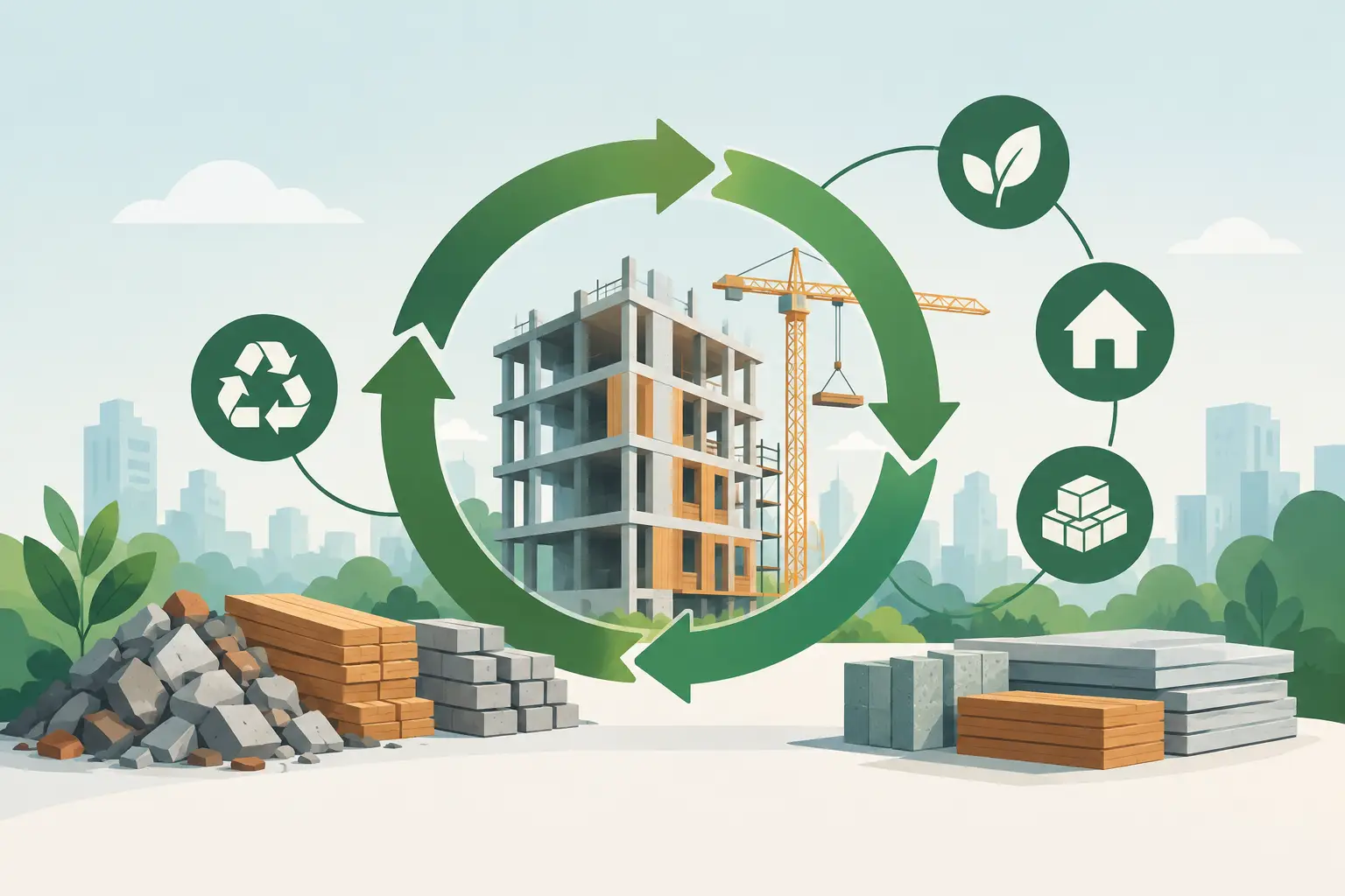 Economia circular na construção: menos desperdício
