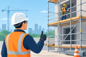 Guia de segurança para andaimes na obra